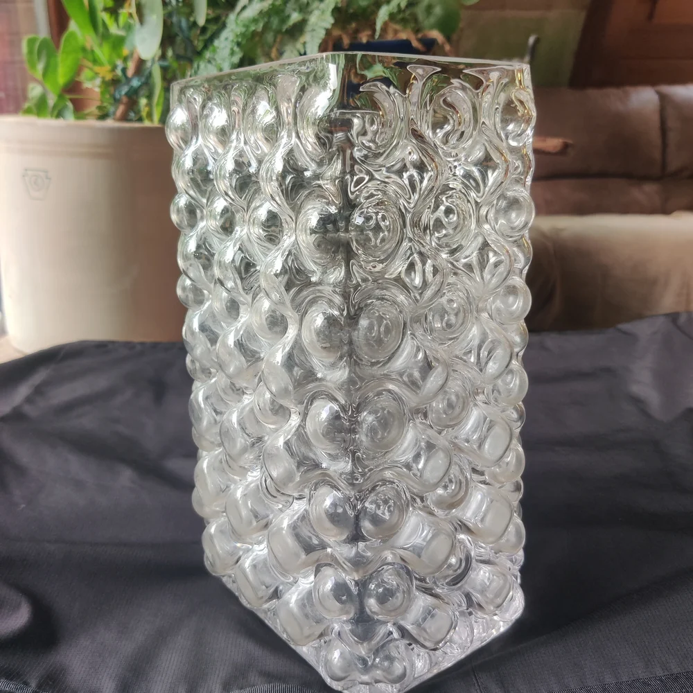 MCM Bubble Art Glass Vase 12